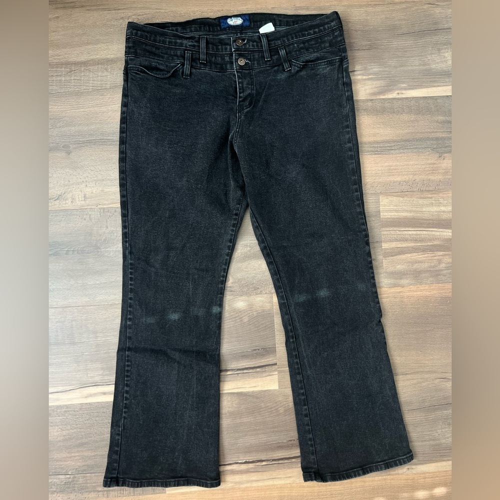 Vintage Just USA Women's Volup Black Bootcut Small Flare Jeans Size 25